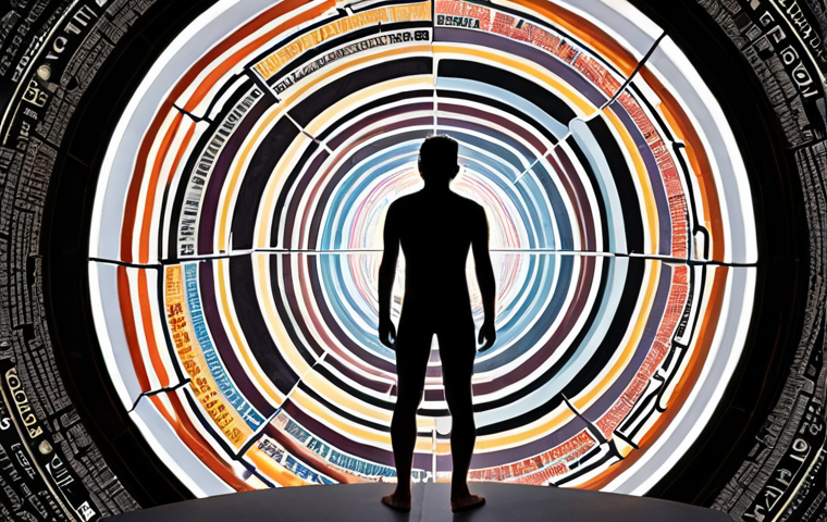 A contemplative individual stands before a complex, swirling vortex of digital information, news headlines, and social media icons, symbolizing the overwhelming nature of modern political discourse. Below the surface, illuminated layers reveal intricate connections, historical timelines, and hidden economic data, illustrating the profound depth required for critical analysis. The scene captures the initial challenge and the necessity of looking beyond superficial information.