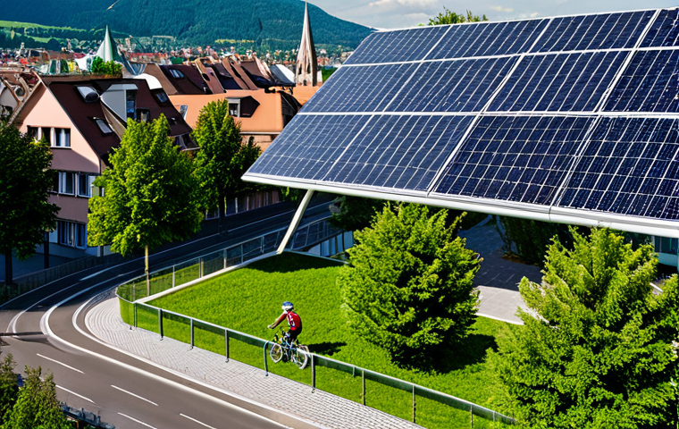 Sustainable Urban Planning**

"A panoramic view of Freiburg im Breisgau, showcasing its eco-friendly architecture and green spaces, with solar panels on rooftops and cyclists on dedicated bike lanes, fully clothed people enjoying a family-friendly environment, safe for work, perfect anatomy, natural proportions, professional architectural photography, high quality, appropriate content, modest urban design."

**