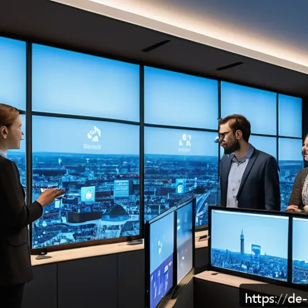 정책분석사와 공공정책 연구의 새로운 접근법 - A modern political research lab in Berlin, Germany, featuring diverse researchers analyzing big data...