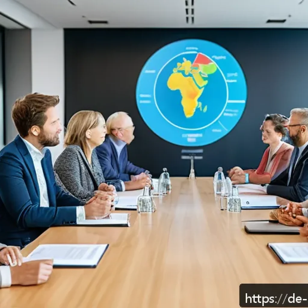 정책분석사와 전문가의 조언을 활용한 정책 연구 - A professional workshop scene in a modern German conference room, featuring diverse experts and poli...